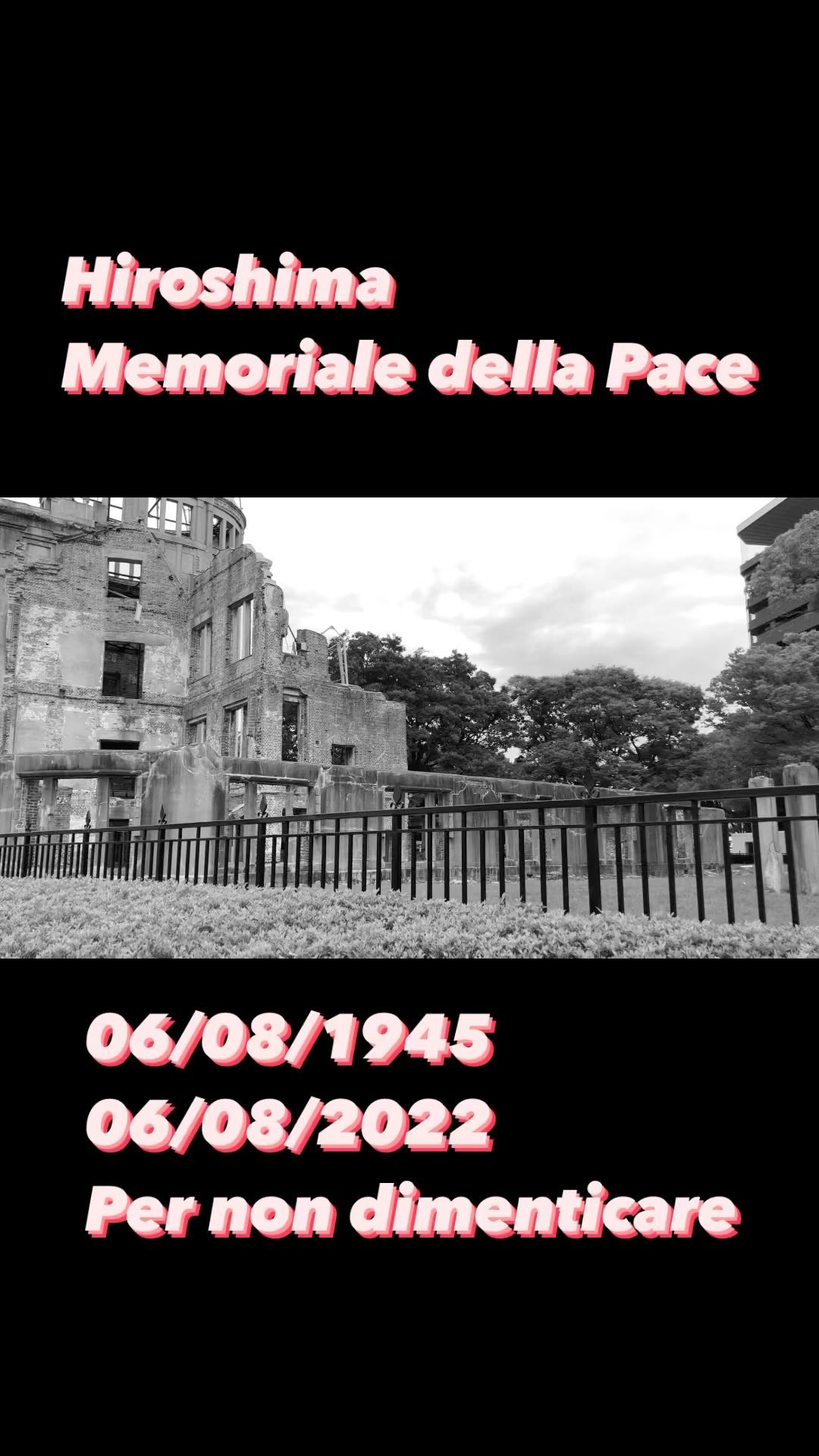 Hiroshima - Giappone 6 Agosto del 1945, alle 8:15 del mattino il mondo scopri la bomba atomica..
Oggi sono 77 anni da quell’infausto giorno dove morirono più di 150.000 persone la maggior parte civili.. per non dimenticare la follia della guerra..
#hiroshima #giornodellamemoria #bombaatomica #memorialedellapacedihiroshima #giappone #jntoitalia #japan #iriseperiplotravel #reelsvideo #reelsinstagram #reels